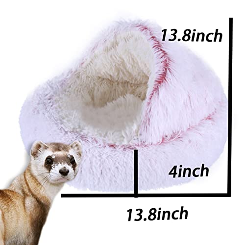 Ferret Bed Cave and Hideouts，Ferret Hideaway Bed Accessories for Cage Ferret Beds and Hideouts (Pink) - color: Pink