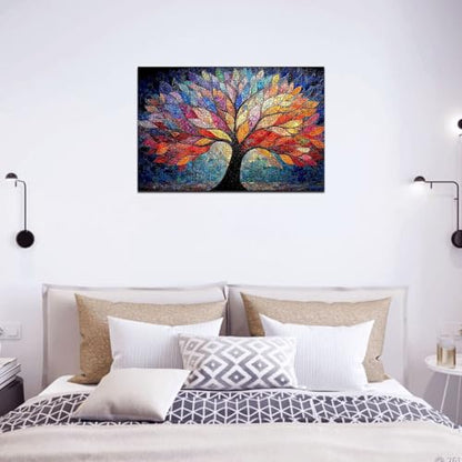 1000 Pieces Jigsaw Puzzles for Adults Rainbow Tree of Life Art Puzzle, Stress Relief Concentration Training Brain Teaser Puzzle 29.5x19.7 Inch - color: Wooden Puzzle1, size: 1000 Piece pcs