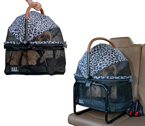 Pet Gear No-Zip View 360 Pet Carrier & Car Seat with Booster Seat Frame for Small Dogs & Cats, Mesh Ventilation, Push Button Entry, No Tools Required, Star Light - color: Star Light