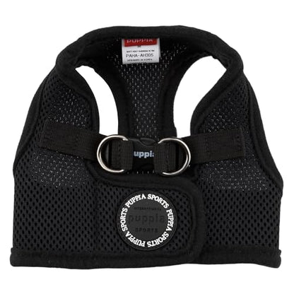 Puppia Soft Vest Dog Harness - Black - Medium - color: Black, size: Medium