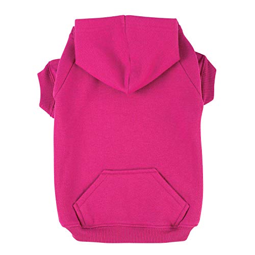 Zack & Zoey Basic Hoodie for Dogs, 8" X-Small, Raspberry Sorbet - color: Raspberry Sorbet, size: X-Small