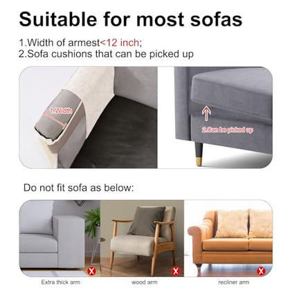 Cat Scratch Sofa Protector,23.6" L*19.7" W Cat Scratch Furniture Protector Pad, Couch Arm Sheild with Natural Sisal for Protecting Couch Sofa Chair Furniture(Beige/Right Handed) - color: Beige