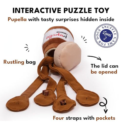 CHEWFFON Dog Puzzle Toy, Interactive Dog Enrichment Toy, Snuffle & Crinkle Hide and Seek Toy, Boredom Stimulating, for Small Medium Large Dogs - style: Pupella