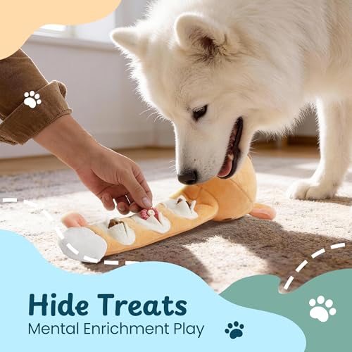 Nocciola Dog Squeak Toys 5pcs, Dog Toys to Keep Them Busy for Aggressive Chewers, Hide and Seek Crinkle Dog Toy for Large Dogs, Long Face Wild Animals Playground Series - style: 5Pcs