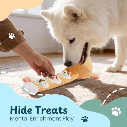 Nocciola Dog Squeak Toys 5pcs, Dog Toys to Keep Them Busy for Aggressive Chewers, Hide and Seek Crinkle Dog Toy for Large Dogs, Long Face Wild Animals Playground Series - style: 5Pcs