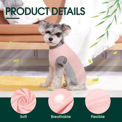 Kuoser Dog Cooling Shirt, Sun Protection Puppy T-Shirts, Quick Dry Dog Summer Clothes for Medium Dogs Boy Girl Pink M - color: Pink, size: M