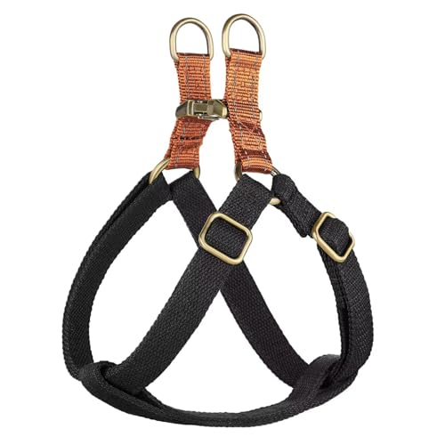 Didog Step in Dog Harness with Metal Buckles, Freedom Nylon Dog Halter Vests for Medium Dogs Easy Walking Training(M:Chest 19-28", Black) - color: Black, size: M: Chest 19-28", Fit 15-30 lbs
