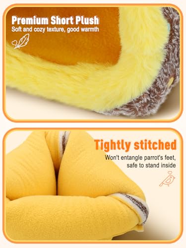 Small Winter Warm Bird Nest for Cage - Comfortable Bird Bed with Support Board, Hanging Hammock Shed Hideaway Hut Gift for Budgerigar Canaries Lovebirds - size: Small