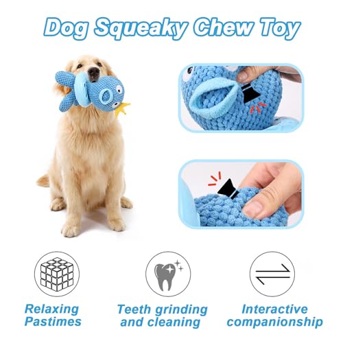 Dog Snuffle Stuffed Plush Toy SturdyOctopus Treat Dispensing Toy Hide and Seek Slowly Feeder for All Breeds Mind-Stimulating Squeaky Toy for Puzzle Training Relieve Boredom and Stress