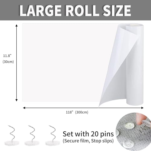 KEYIDE Clear Couch Protector from Cat Claws, 120"x12" Thick Self-Adhesive Furniture Guard from Cats Scratching for Sofa, Door, Chair & Table Legs - size: 120"x12"