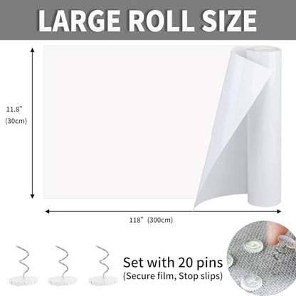 KEYIDE Clear Couch Protector from Cat Claws, 120"x12" Thick Self-Adhesive Furniture Guard from Cats Scratching for Sofa, Door, Chair & Table Legs - size: 120"x12"