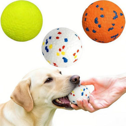 Indestructible Dog Ball, Durable Dog Balls for Aggressive Chewers, 2.4" Durable Teething Chew Toys, Interactive Fetch Ball for Medium/Small Dogs - color: Mix colors