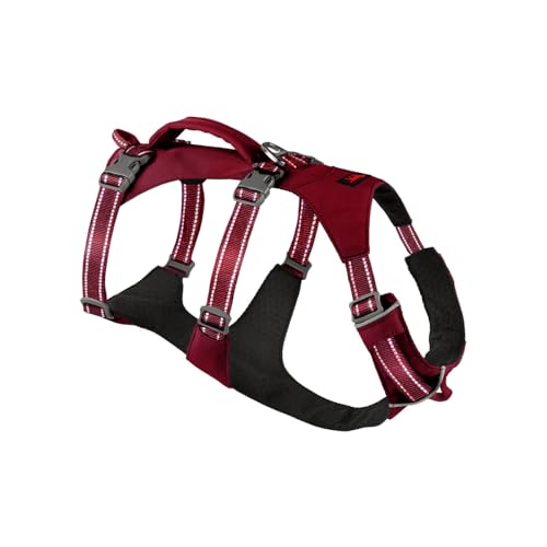 Tuff Pupper Escape Proof Dog Harness for Extra Small Dogs | No Pull Lightweight Adjustable Harness | No Escape Multifunctional Outdoor Pet Gear | Strong Durable Breathable | Secure Comfortable Fit - color: Crimson Red, size: X-Small