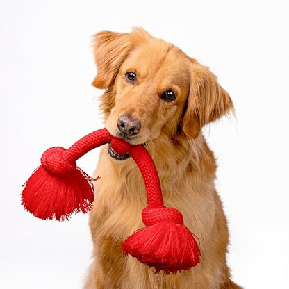 Playology Dog Toys | Dri-Tech Rope Toy Tug of War Rope for Aggressive Chewers | Jumbo Beef Scented Toy - Easy to Clean and Made from Non Toxic Materials - size: Jumbo, style: Beef