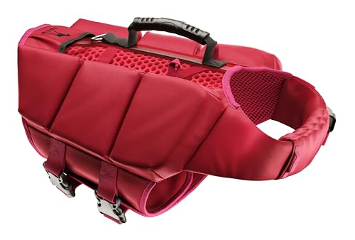 NOAH & PAW Dog Life Jacket, Human Standards Lifejacket Design, Dog Life Vest for Swimming and Boating, 3X Foam Support for Max Floating, Breathable Mesh, Salvavidas para Perros, Size L - size: L