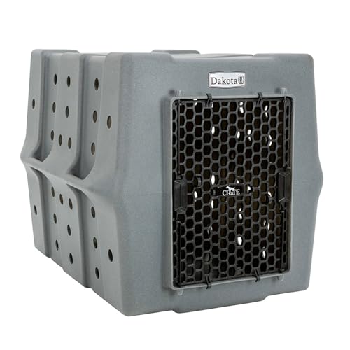Dakota 283 Crate - Canine Rough and Tough Economy Kennel (Dark Granite, Large) - color: Dark Granite, size: Large