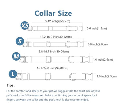 Dog Collar and Leash Set.Soft and Easy to Clean Vegan Leather with Rose Gold Metal Buckle for Small Medium Large Dogs (Off-White, XS(8"-12")) - color: Off-White, size: XS