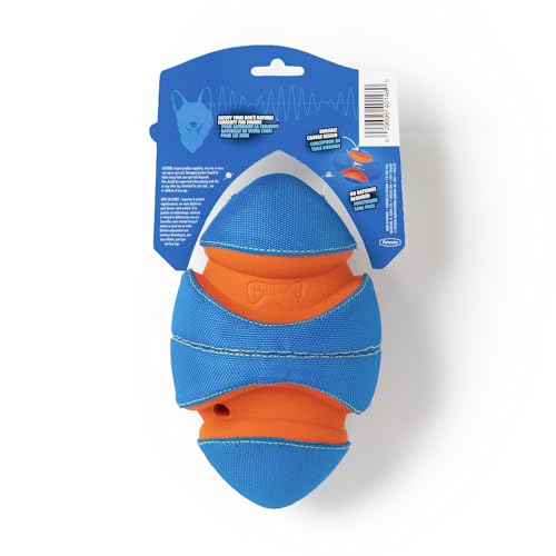 Chuckit! Giggle Fumble Fetch Ball Dog Toy (7.9 Inch Diameter) Giggle Sounds Dog Toy (No Batteries Required), for All Breeds - style: Giggle Fumble