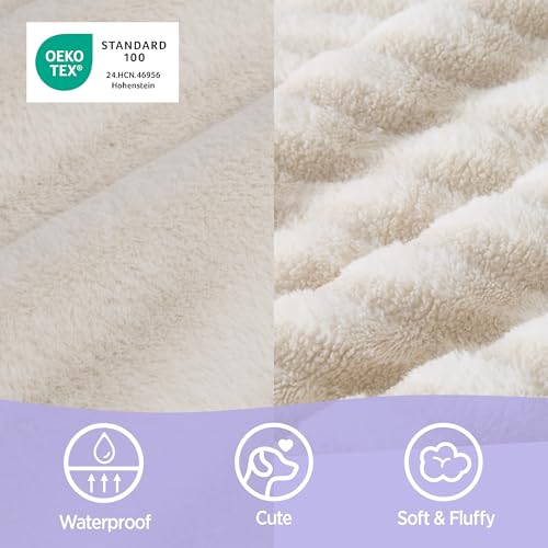 LE SURE Cute Dog Beds Large Sized Dog, Orthopedic Waterproof Large Pet Bed with Sides, High Back Non-Slip Bottom and Egg-Crate Foam Pet Couch Sofa with Washable Removable Cover, Beige - color: Beige, size: 35.0"l X 25.0"w X 7"th
