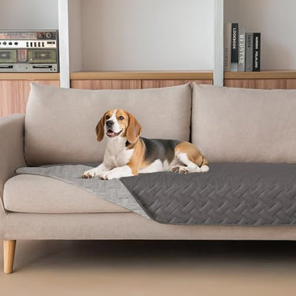 gogobunny 100% Double Sided Waterproof Dog Blanket Soft Pet Bed Cover Reversible Protect Furniture Couch Sofa Car for Puppy Cat Kids (Dark Grey/Light Grey, 30x70 Inch (Pack of 1)) - color: Dark Grey/Light Grey, size: 30x70 Inch (Pack of 1)