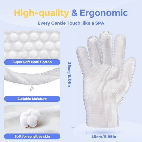 Pet Cleaning Glove Wipes for Dogs & Cats, Hypoallergenic Deodorizing Disposable No-Rinse Grooming Wipes, Extra Thick Bathing Wipes,Perfect for Pet Dry Cleaning,Daily Care and Travel,6 pcs - size: 6 Pcs (Pack of 1)