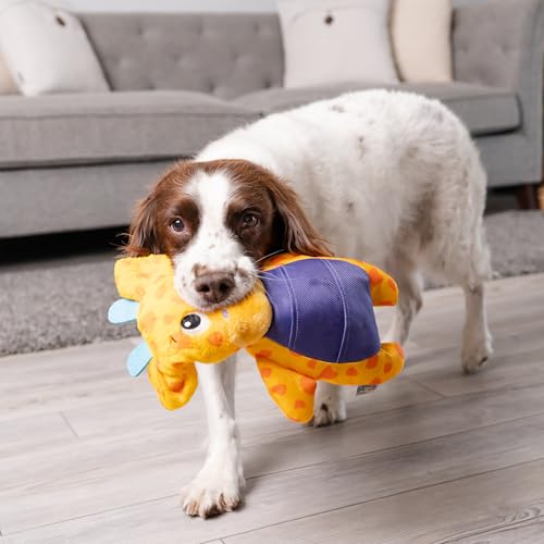 Outward Hound by Nina Ottosson Puzzle Palz Interactive Plush Dog Puzzle Dog Enrichment Toys, Plush, Squeaky, Giraffe, Yellow - color: Puzzle Palz Giraffe