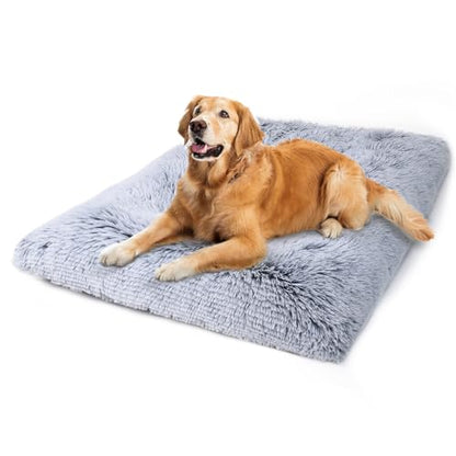 Vonabem Dog Bed, Extra Large, Plush Soft Pet Beds for XL Dogs, Crate Pad, Washable, 41L x 27W x 2H Inches, 100 lbs Capacity, Grey - color: Grey, size: 41.0"L x 27.0"W x 2.0"Th