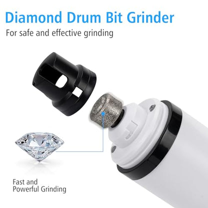 Pet Nail Grinder for Dogs and Cats - Super Quiet and Low Vibration Electric Dog Nail Grinder with 2 LED Lights - USB Rechargeable and Cordless - 3 Speeds - Small to Large Pets (White)