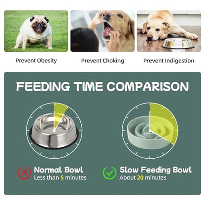Havniva 6.1” Raised Slow Feeder Dog Bowls, 0.9 Cups Ceramic Dog Bowl Slow Feeding for Small Breed, Elevated Puzzle Dog Food Bowl with Wooden Stand Non-Slip Anti-Gulping & Anti-Choking - color: 1 x Light Green+Stand-A, size: 6.1inch-New