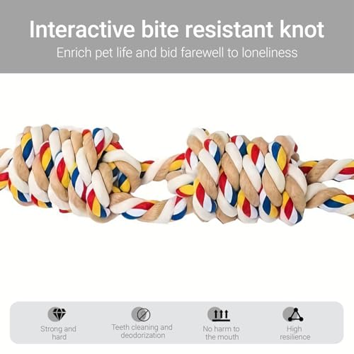 Heavy Duty Dog Rope Toys for Aggressive Chewers, Tough Tug of War Dog Toys for Large, Medium & Small Dogs