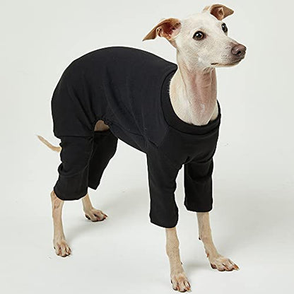 Basic Dog Pajamas Pastel Durable and Elastic Dog Onesie Apparel Outfits Doggie Jammies (X-Small, Black) - color: Black, size: X-Small