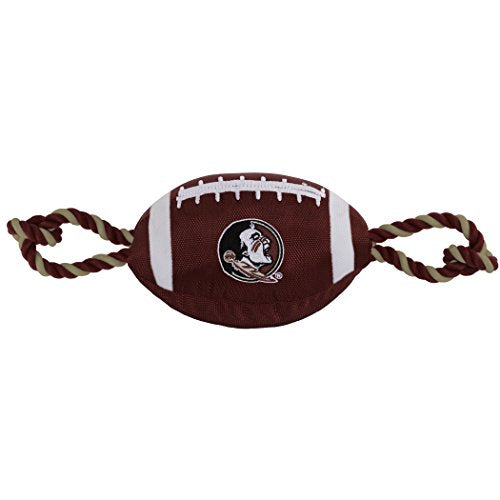 NCAA Florida State Seminoles Football Dog Toy, Tough Quality Nylon Materials, Strong Pull Ropes, Inner Squeaker, Collegiate Team Color (FSU-3121) - color: Florida State Seminoles