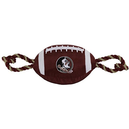 NCAA Florida State Seminoles Football Dog Toy, Tough Quality Nylon Materials, Strong Pull Ropes, Inner Squeaker, Collegiate Team Color (FSU-3121) - color: Florida State Seminoles