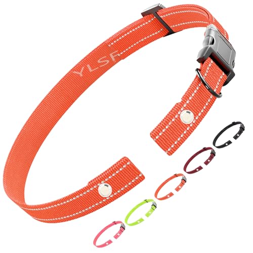 Collar Replacement Strap for Electronic Fence Training Barking Collar GPS Tracker Receivers-Compatible with Nearly All Brands and Models of Electric Collars -3/4 Inch Reflective Nylon Dog Collar Strap - color: A Orange, size: 1 Pack