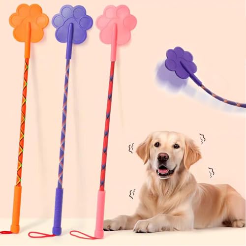 3 Pcs Dog Training Stick Pole, 16.73 Inch Puppy Training Tools Whip with Anti-Slip Handle, Outdoor and Indoor Exercise Interactive Dog Pole for Small Medium Dogs - color: OrangePurPK