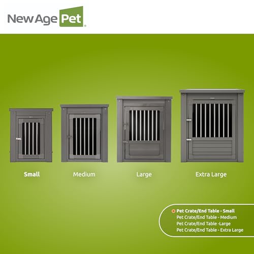 New Age Pet ecoFLEX Pet Crate/End Table, Small, Grey, Model:EHHC405S - color: Grey, size: 23.8"L x 18.2"W x 22.2"H