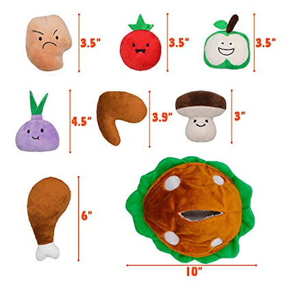 Hide and Seek Dog Toys, Turkey Squeaky Interactive Puzzle Dog Toys for Boredom and Stimulation, Dog Enrichment Toys for Small and Medium Dogs - style: J-Turkey