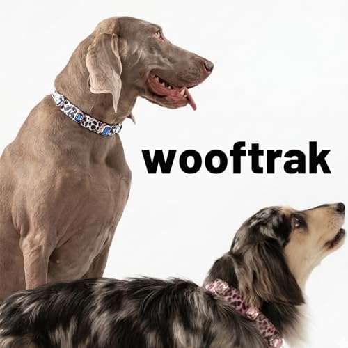 Luxury K9 Crystal Dog Collar -Waterproof Wear-Resistant Microfiber Leather with Hand-Set Rhinestone Gems, Durable Metal Buckle, Adjustable Bling Collar for Small Medium Large Dogs (Blue Leopard, L) - color: Blue Leopard, size: L(FIT,NECK:14.5"-18")