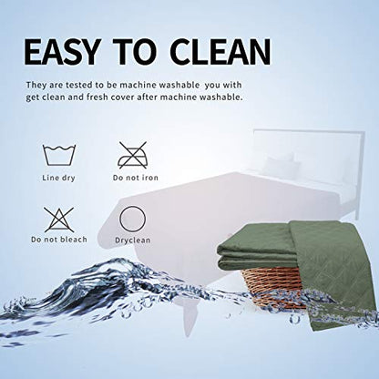 Easy-Going 100% Waterproof Dog Bed Cover, Non-Slip Pet Blanket for Furniture, Washable Couch Cover, Repleasement Sofa Cover (52x82 in,Greyish Green) - color: Greyish Green, size: 52x82 in