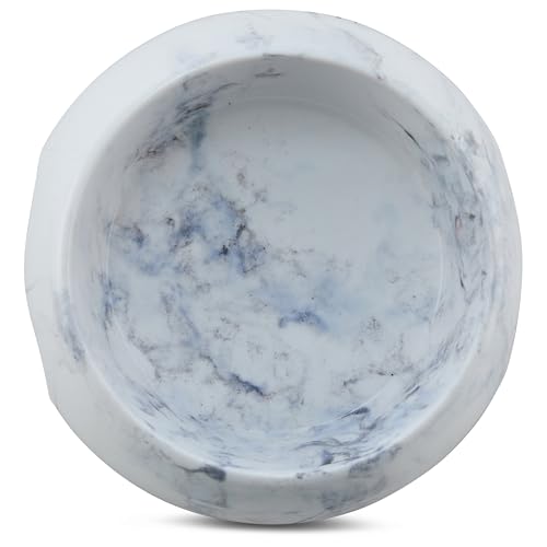 Marble Print Melamine Dog and Cat Food and Water Bowl, Non Skid Base, Anti-Slip Pet Feeder Bowls (5.4 Ounce, 13.5 Ounce,27 Ounce) - size: Medium 13.5 Ounce