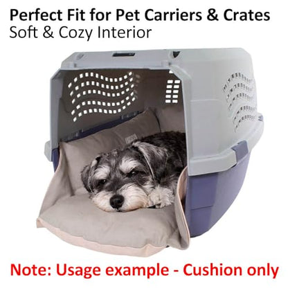Helen's Pet Bed Multi-Fit Dog Crate Cushion, Small (Label: M JP Size) - Washable Reversible Crate Bed Pad, Soft Cushion for Wire, Plastic & Hard-Sided Crates, Carriers & Strollers - color: Beige Pink (Fabric), size: Small