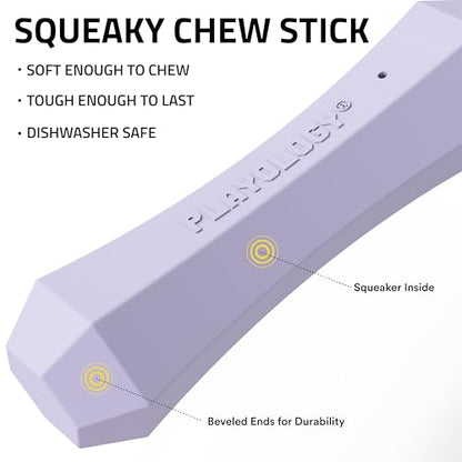 Playology Dog Toys | Squeaky Chew Stick for Large Dogs | Lamb Scented Jumbo Fetch Toy | Squeaky Dog Chew Toy - size: Jumbo, style: Lamb