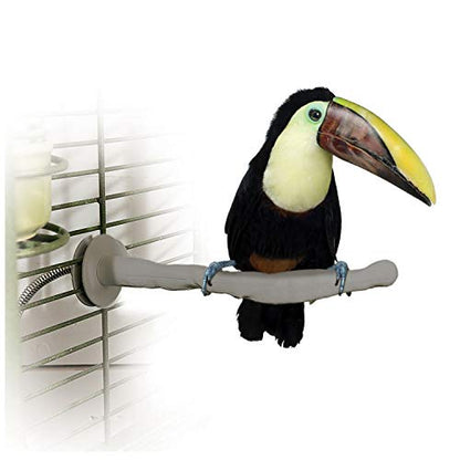 K&H PET PRODUCTS Thermo-Perch Heated Bird Perch Gray Large 2 X 14.5 Inches