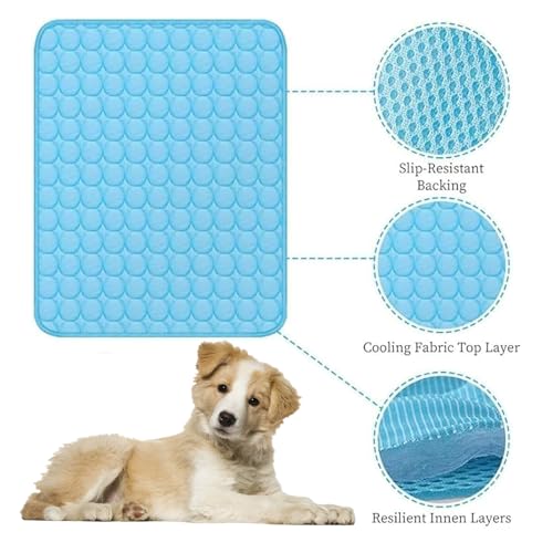 Dog Cooling Mat, 2025 Upgraded Cooling Blanket for Dogs, Washable Cool Mat for Dogs for Summer, Portable Pet Coolings Pad for Dogs & Cats Sleeping (28"x22" L Size)