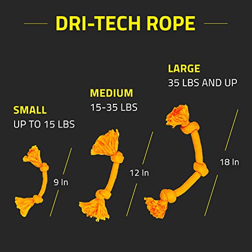Playology Dog Toys | Dri-Tech Rope Toy Tug of War Rope for Aggressive Chewers | Medium Cheddar Cheese Scented Toy - Easy to Clean and Made from Non Toxic Materials - size: Medium, style: Cheddar Cheese