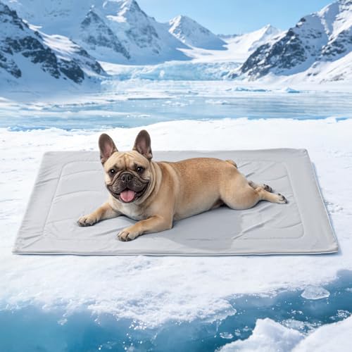 Mora Pets Premium Cooling Blanket for Dogs, Q-MAX>0.5 Washable Breathable Cooling Mat, Lightweight Soft Summer Pet Throw Blanket, Furniture Protector Bed Couch Cover for Small Dog Cat, Gray, 29x40 - color: Gray, size: Medium (29x40")