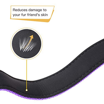 HEELE Dog Collar, Reflective Dog Collar, Soft Neoprene Padded Breathable Nylon Pet Collar Adjustable for Small Dogs Puppy, Purple, XS(7.87-11.81") - color: Purple, size: X-Small (7.87-11.81")