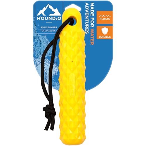 Dog Toys | Rope Bumper Floating Outdoor Toy for Dogs | Bright Yellow Fetch Toy - color: Yellow