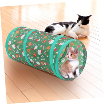 GALPADA Foldable Cat Tunnel Cube Interactive Pet Tunnel Toy for Cats and Kittens Playhouse for Indoor and Outdoor Fun Engaging Hideout and Resting