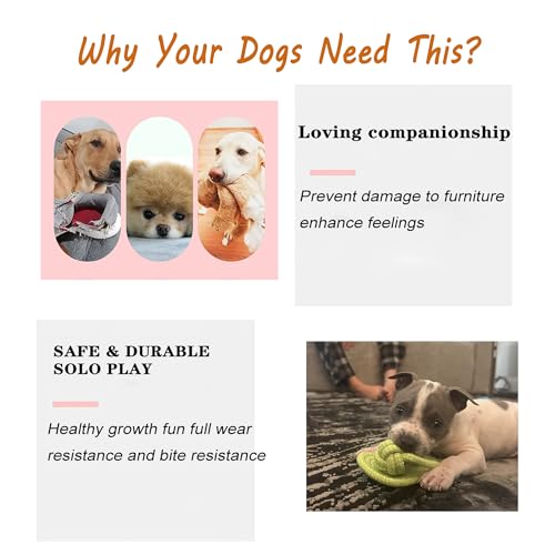 3PCS Natural Cotton Rope Toys for Small Dogs and Puppies, Dog Dental Care Chew Toys for Teething, Anxiety Relief,Helps Clean Teeth & Prevent Furniture Destruction(Slipper Set) - color: Style C(Slipper Set)